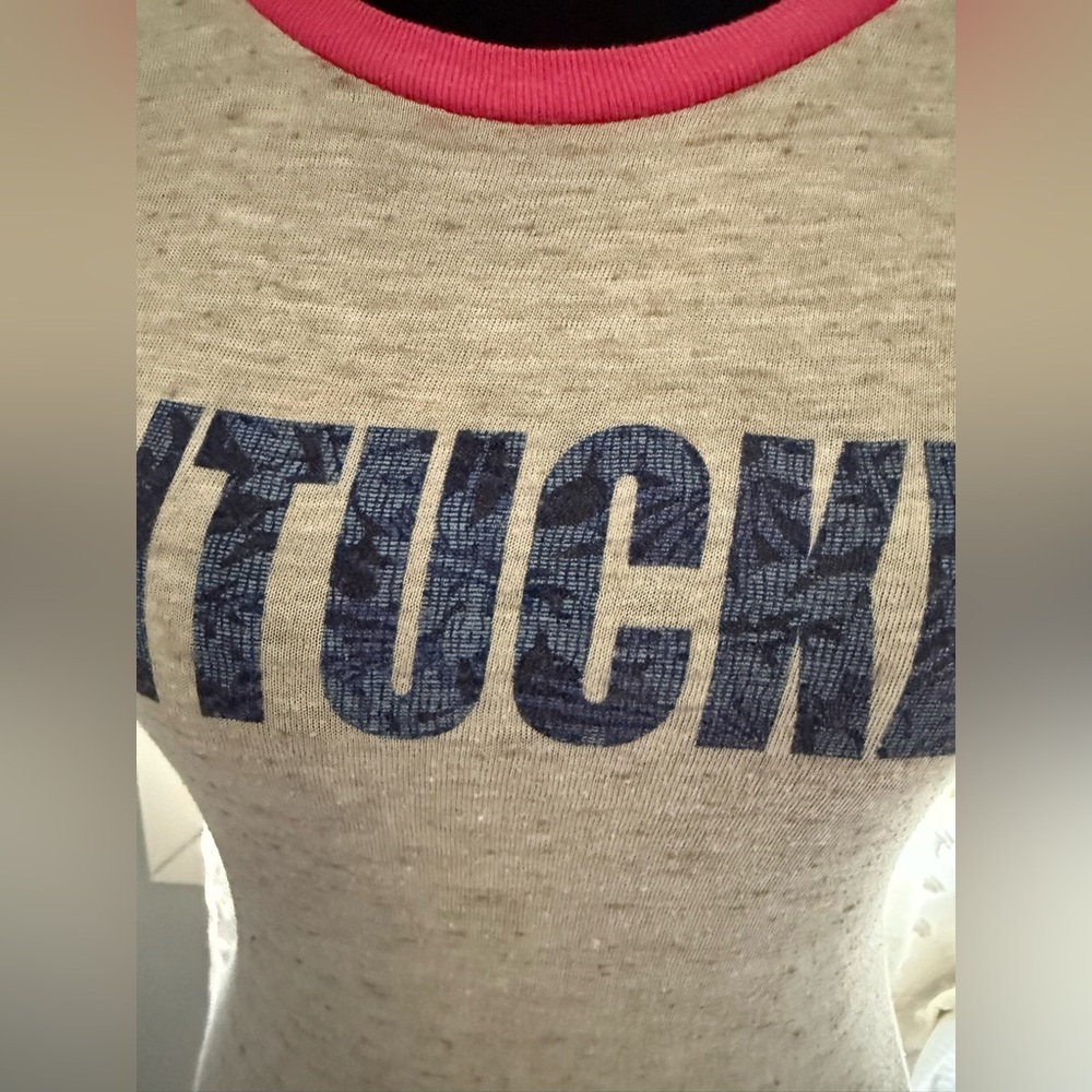 Gray and Pink Nantucket Women's Short Sleeve Tee - Picture 3 of 3